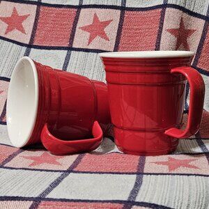 Red Cup Living 12 oz. Red Porcelain Coffee Mug
